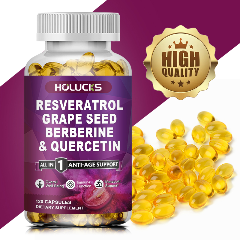 Wellness Quercetin - HOLUCKS Resveratrol Supplement, zwiększa poziom NAD+,