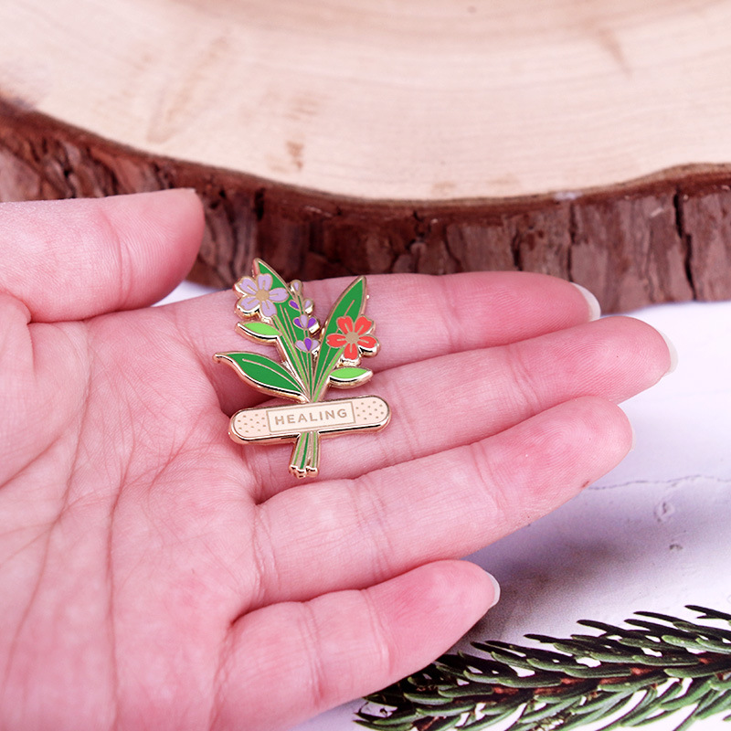 1 szt. emaliowana przypinka z  – Herbal Wellness Healthcare recenzja i cena